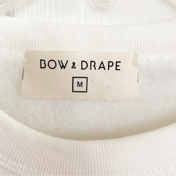 Bow & Drape Embellished Donut Current Mood White Sweatshirt Medium - Picture 5 of 7